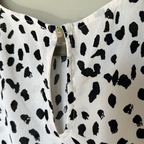 Animal Print Peplum Blouse Size S - Picture 6 of 8